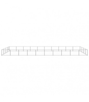 Dog Kennel Silver 40 m² Steel