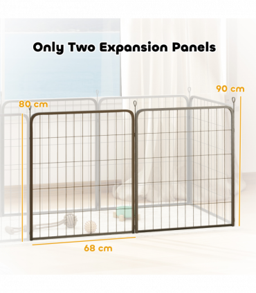 Foldable Steel Pet Enclosure - Secure Space for Pets - Versatile Design