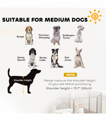 Foldable Steel Pet Enclosure - Secure Space for Pets - Versatile Design