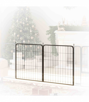 Foldable Steel Pet Enclosure - Secure Space for Pets - Versatile Design