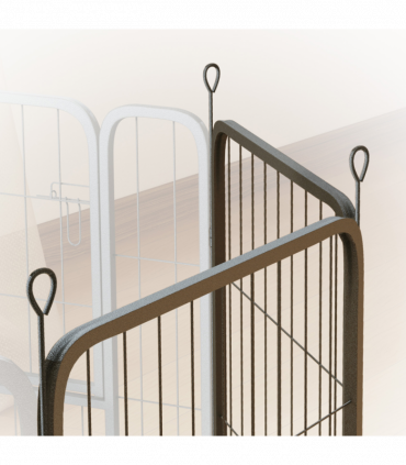 Foldable Steel Pet Enclosure - Secure Space for Pets - Versatile Design