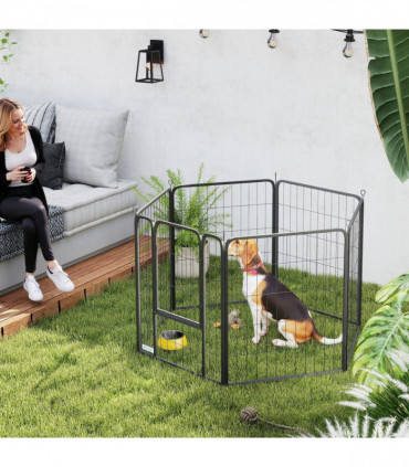Foldable Steel Pet Enclosure - Secure Space for Pets - Versatile Design