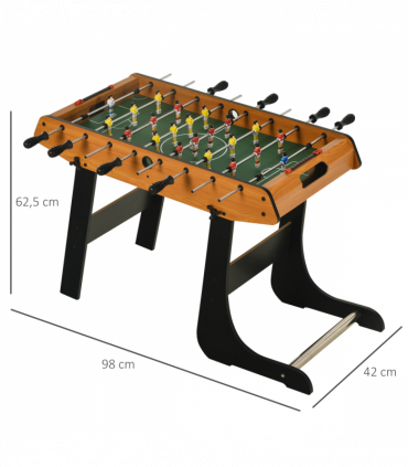 Folding Football Gaming Table Mini Foosball Soccer Table, Family Kids HOMCOM