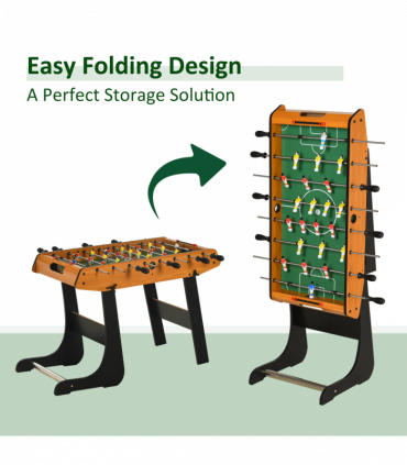 Folding Football Gaming Table Mini Foosball Soccer Table, Family Kids HOMCOM