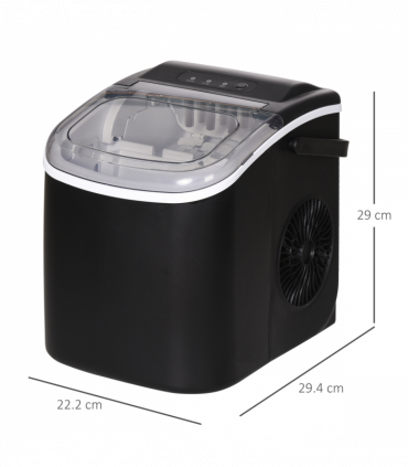 Ice Maker w/ Ice Scoop Basket 12Kg in 24 Hrs 9 Cubes Ready in 6-12Mins
