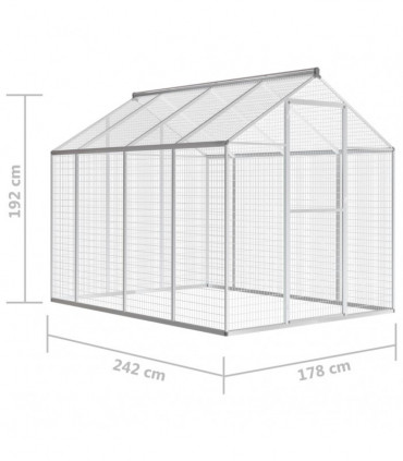 Outdoor Aviary Aluminium 178x242x192 cm