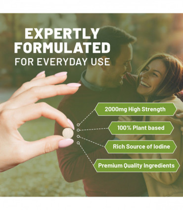Sea Kelp 2000mg 200 Vegan Tablets | Natural Source of Iodine | Premium Ingredients | Proudly made in the UK by Prowise