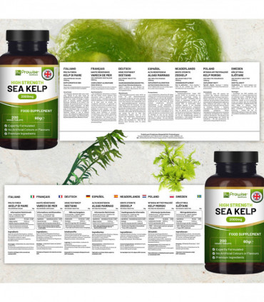 Sea Kelp 2000mg 200 Vegan Tablets | Natural Source of Iodine | Premium Ingredients | Proudly made in the UK by Prowise