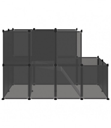 Small Animal Cage Black 142x74x93 cm PP and Steel