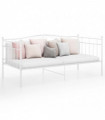 Sofa Bed Frame White Metal 90x200 cm