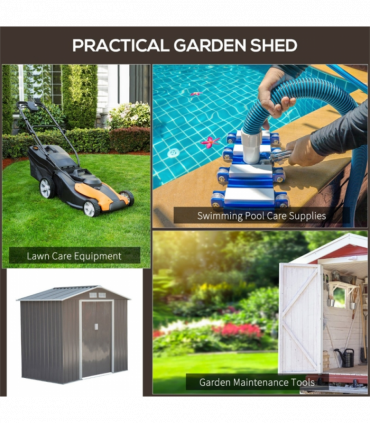 Steel Storage Shed Garden Tool house 7' x 4'  White-AS ( Amazon Shipping)（Prohibited by WalMart）