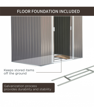 Steel Storage Shed Garden Tool house 7' x 4'  White-AS ( Amazon Shipping)（Prohibited by WalMart）