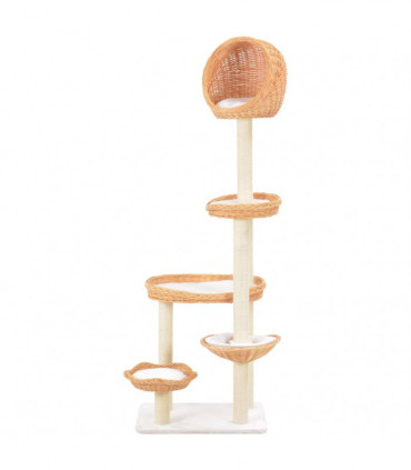 vidaXL Cat Tree with Sisal Scratching Post Natural Willow Wood