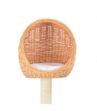 vidaXL Cat Tree with Sisal Scratching Post Natural Willow Wood