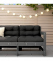 vidaXL Garden Corner Sofa Grey Solid Wood Pine