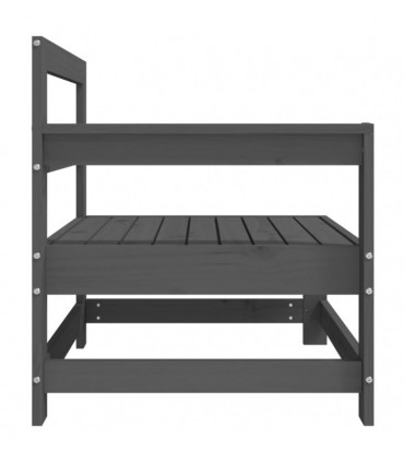 vidaXL Garden Corner Sofa Grey Solid Wood Pine