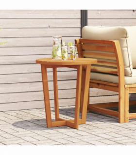 vidaXL Garden Side Table Round Ø70x75 cm Solid Wood Acacia