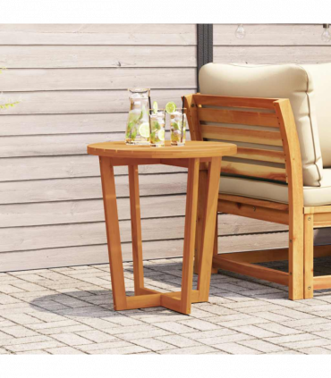 vidaXL Garden Side Table Round Ø70x75 cm Solid Wood Acacia
