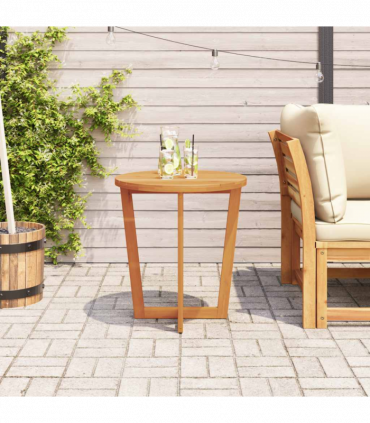 vidaXL Garden Side Table Round Ø70x75 cm Solid Wood Acacia