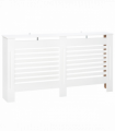 HOMCOM Modern Radiator Cover Cabinet Slatted Design MDF White Medium