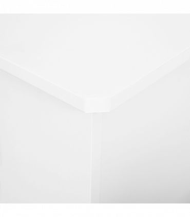 HOMCOM Modern Radiator Cover Cabinet Slatted Design MDF White Medium