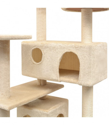 Cat Tree with Sisal Scratching Posts 125 cm Beige