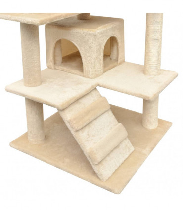 Cat Tree with Sisal Scratching Posts 125 cm Beige
