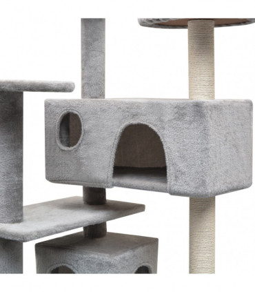 Cat Tree with Sisal Scratching Posts 125 cm Grey