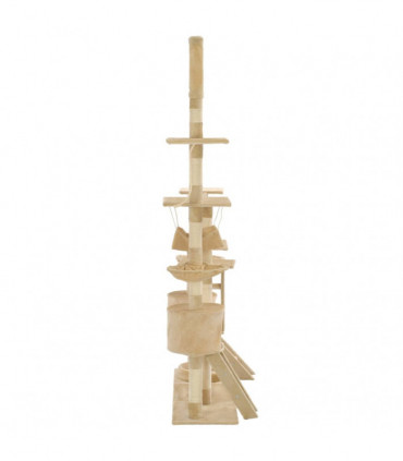 Cat Tree with Sisal Scratching Posts 230-250 cm Beige