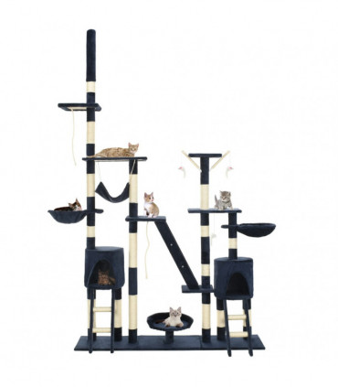 Cat Tree with Sisal Scratching Posts 230-250 cm Blue