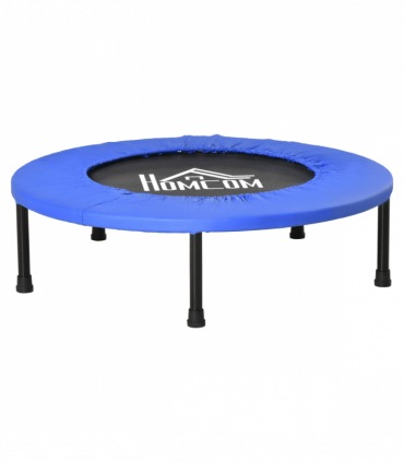 HOMCOM Φ81cm Fitness Trampoline Exercise, Max Load 100 KG, Blue Black