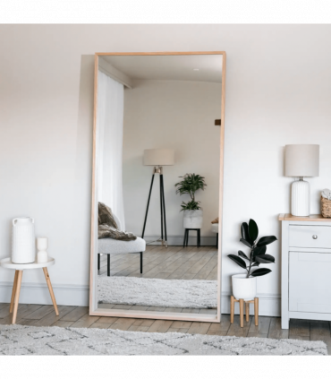 Hanaka - Full Length Natural Oak Rectangle Mirror - 200cm x 100cm