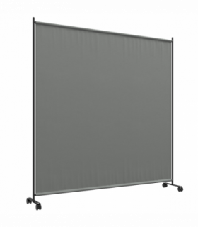 Outsunny Garden Screen with Wheels, 6ft Rolling Privacy Room Divider, Dark Grey