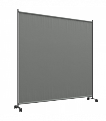 Outsunny Garden Screen with Wheels, 6ft Rolling Privacy Room Divider, Dark Grey