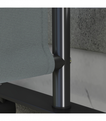 Outsunny Garden Screen with Wheels, 6ft Rolling Privacy Room Divider, Dark Grey