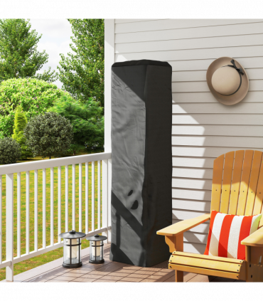 Outsunny Heavy Duty Gas Pyramid Outdoor Patio Heater Cover, Black