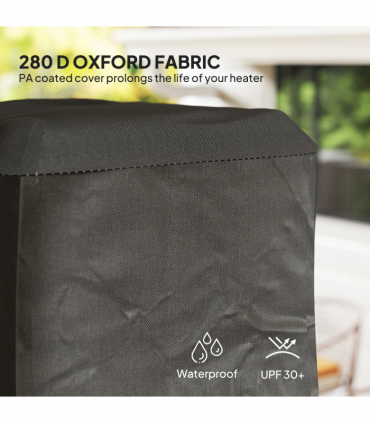 Outsunny Heavy Duty Gas Pyramid Outdoor Patio Heater Cover, Black