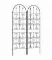 Outsunny Set of 2 Metal Garden Trellis, Outdoor Trellis Panels, 150 x 50 cm
