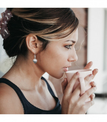 Small Merry Christmas Gift Hamper - Silver Heart Drop Earrings, Chocolates & Candle