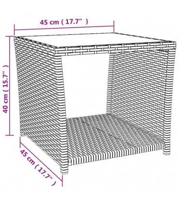 vidaXL 3 Piece Garden Dining Set with Cushions Grey Poly Rattan