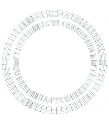 vidaXL Gabion Fire Pit Ø 100 cm Galvanised Iron