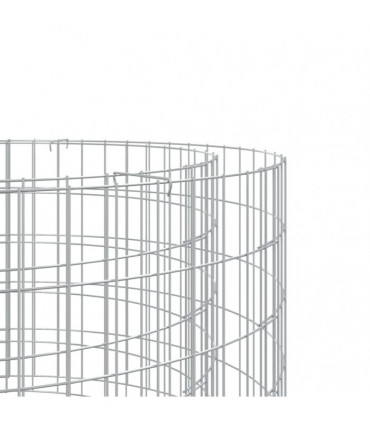 vidaXL Gabion Fire Pit Ø 100 cm Galvanised Iron