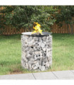 vidaXL Gabion Fire Pit Ø 50 cm Galvanised Iron