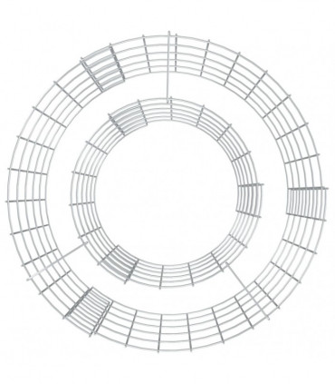 vidaXL Gabion Fire Pit Ø 50 cm Galvanised Iron
