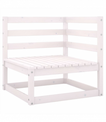 vidaXL Garden 3-Seater Sofa White Solid Pinewood