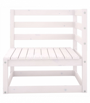 vidaXL Garden 3-Seater Sofa White Solid Pinewood