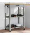 vidaXL Kitchen Trolley MONZA 60x40x90 cm Solid Wood Pine