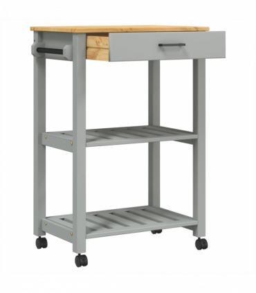 vidaXL Kitchen Trolley MONZA 60x40x90 cm Solid Wood Pine