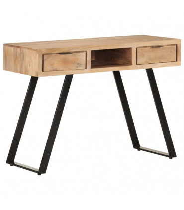 vidaXL Desk 107x45x79 cm Solid Acacia Wood with Live Edges