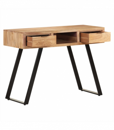 vidaXL Desk 107x45x79 cm Solid Acacia Wood with Live Edges